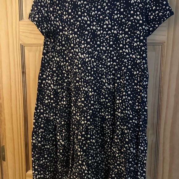 NWT GAP Navy and Cream spotted Dress - Picture 2 of 4